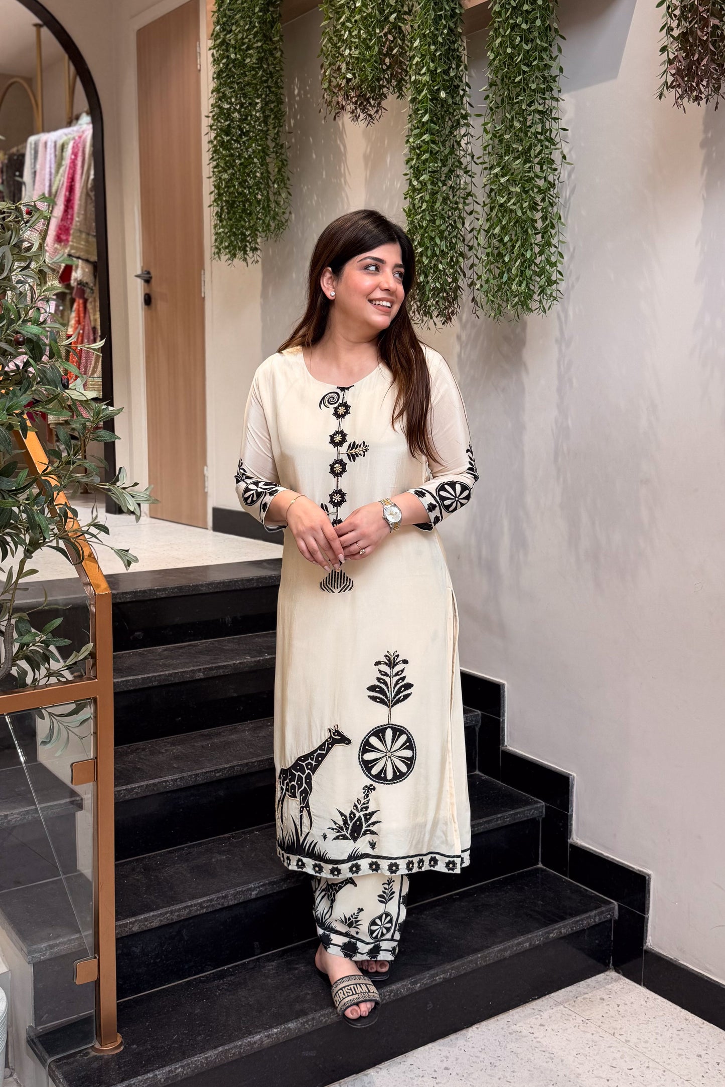 Navika Beads Detailing Co ord Set