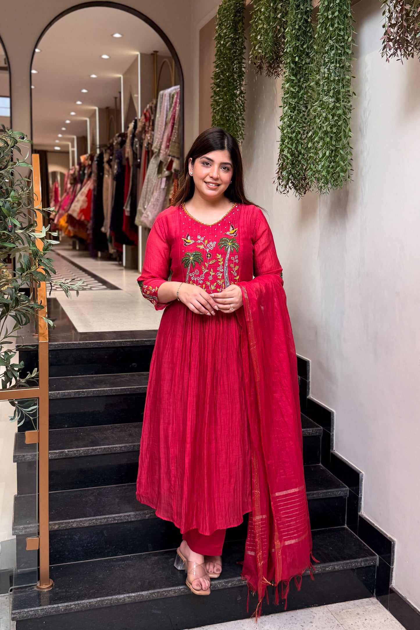 Devina Thread Embroidered Suit Set