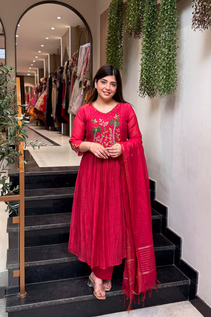 Devina Thread Embroidered Suit Set