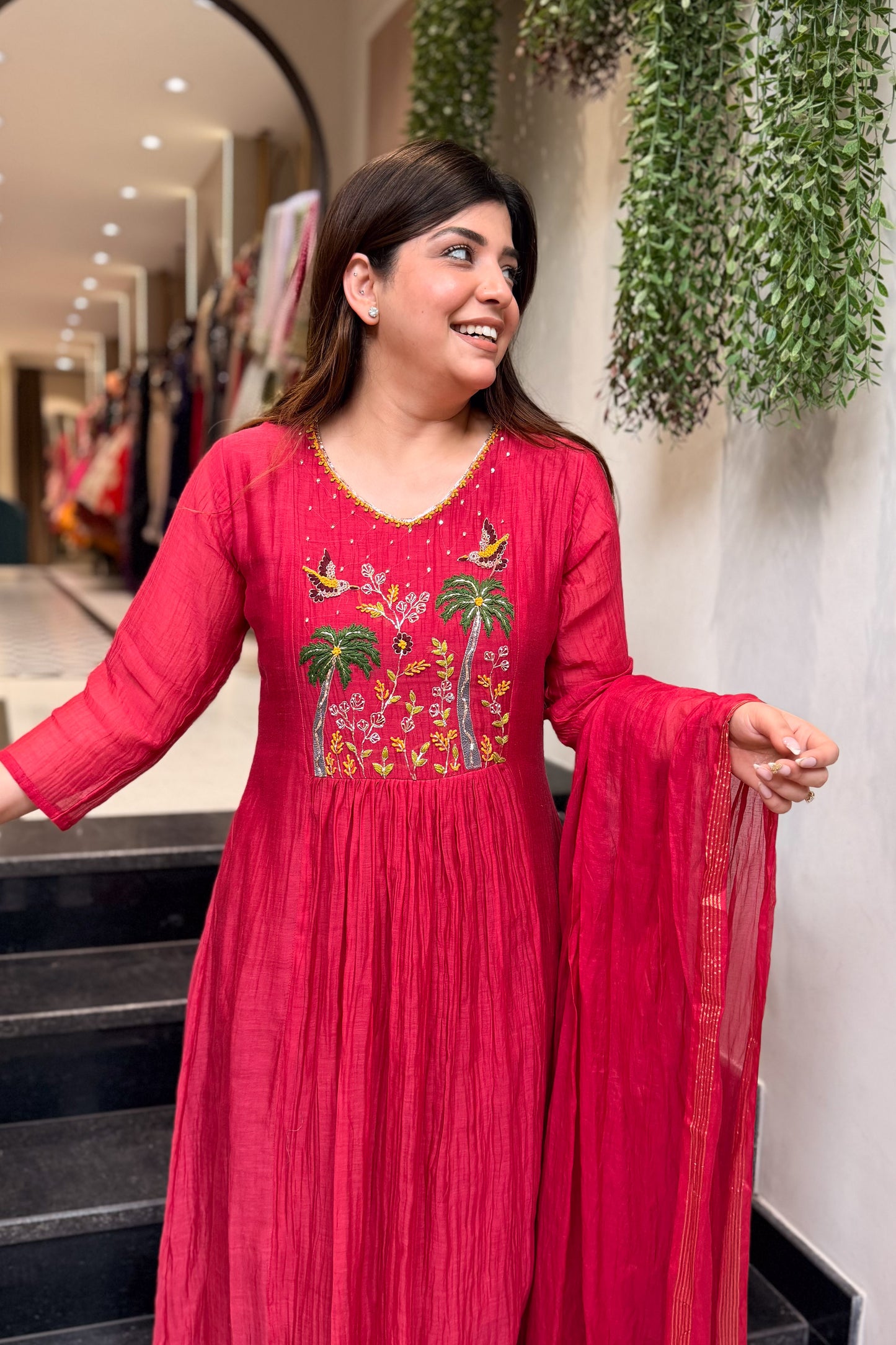 Devina Thread Embroidered Suit Set