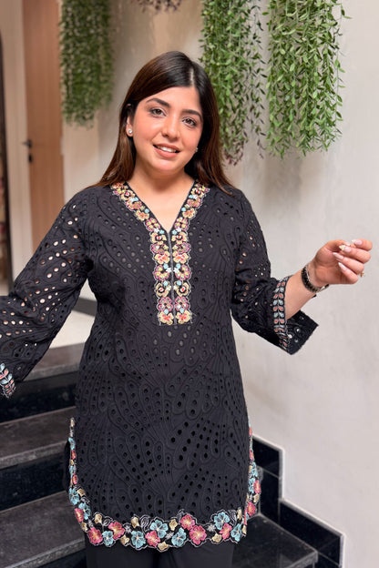 Zohal Schiffli Embroidered Co ord Set