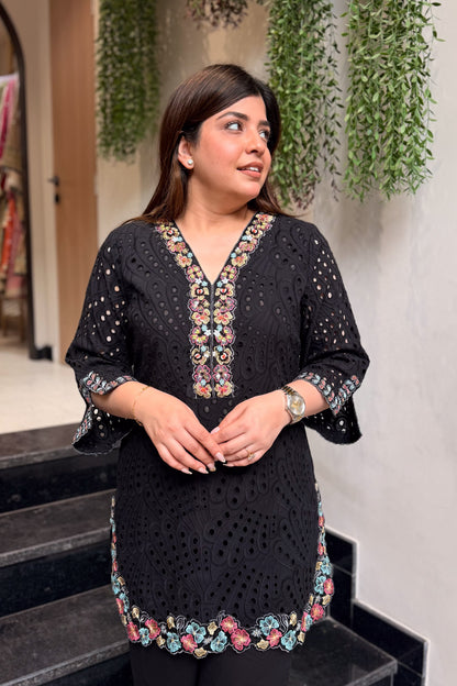 Zohal Schiffli Embroidered Co ord Set
