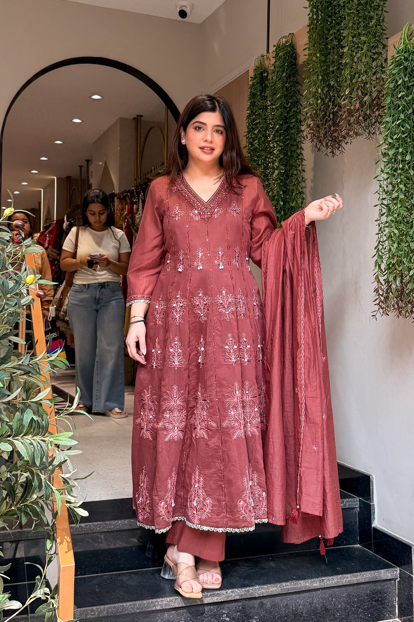 Brishti Embroidered Anarkali Suit Set