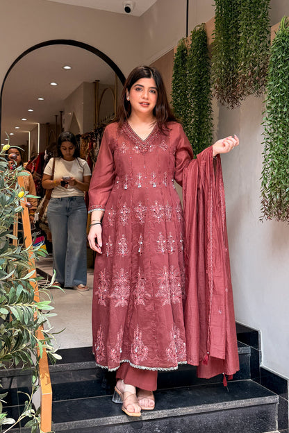Brishti Embroidered Anarkali Suit Set