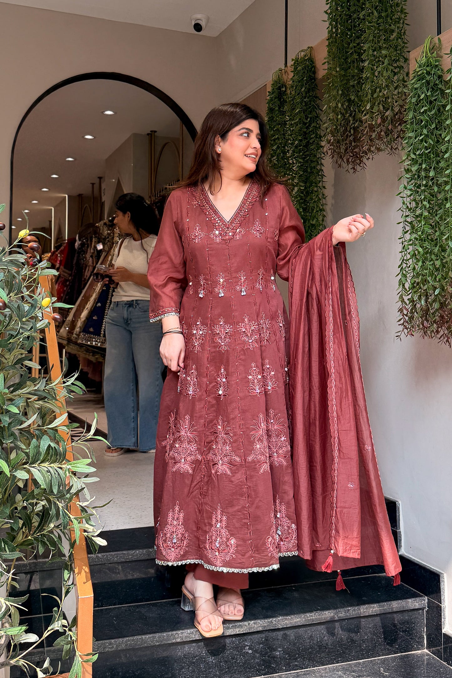 Brishti Embroidered Anarkali Suit Set