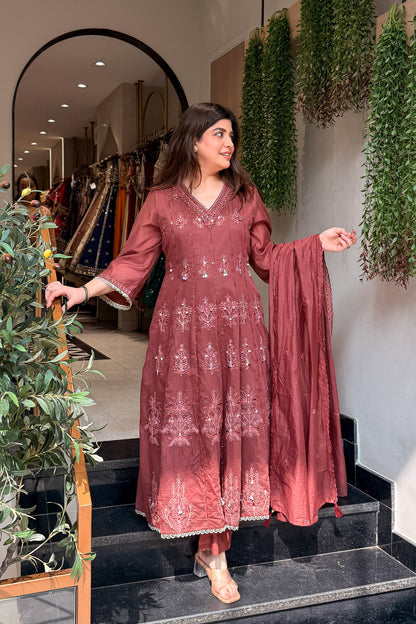 Brishti Embroidered Anarkali Suit Set