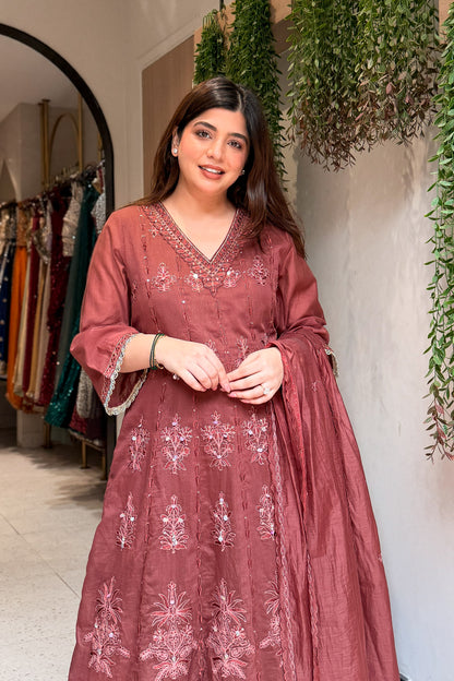 Brishti Embroidered Anarkali Suit Set