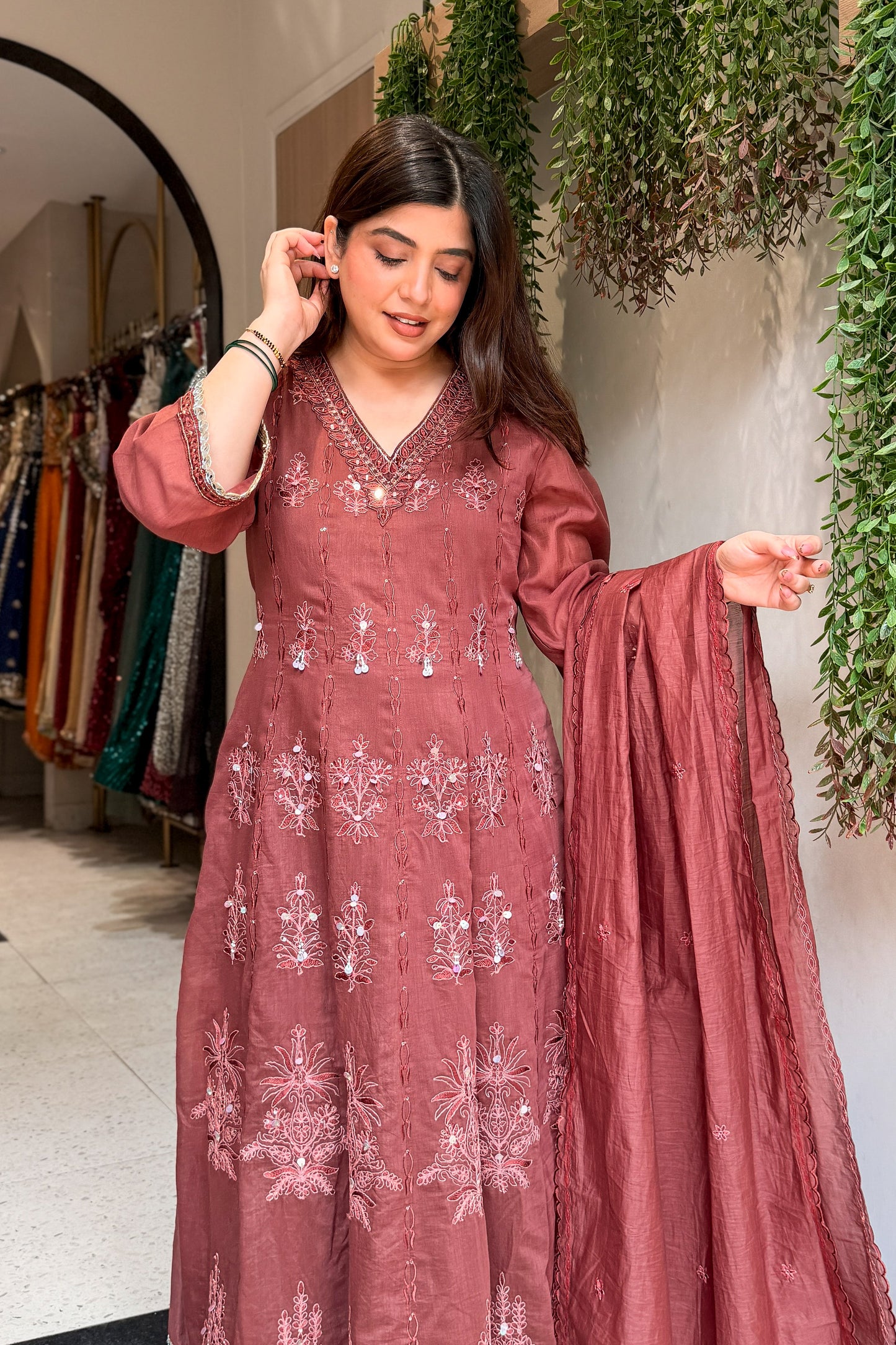 Brishti Embroidered Anarkali Suit Set