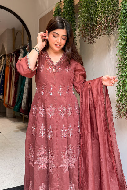 Brishti Embroidered Anarkali Suit Set