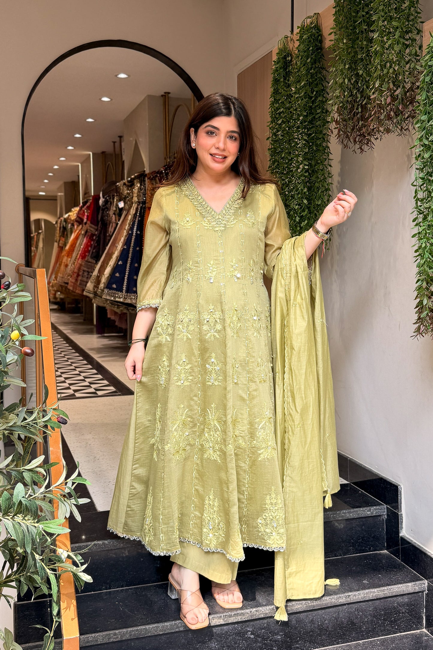 Brishti Embroidered Anarkali Suit Set
