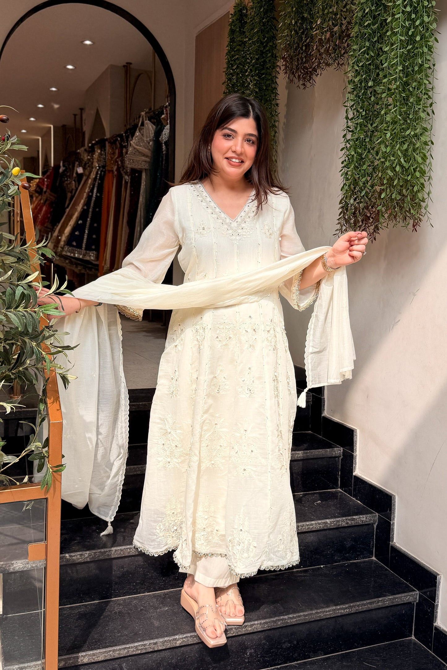 Brishti Embroidered Anarkali Suit Set