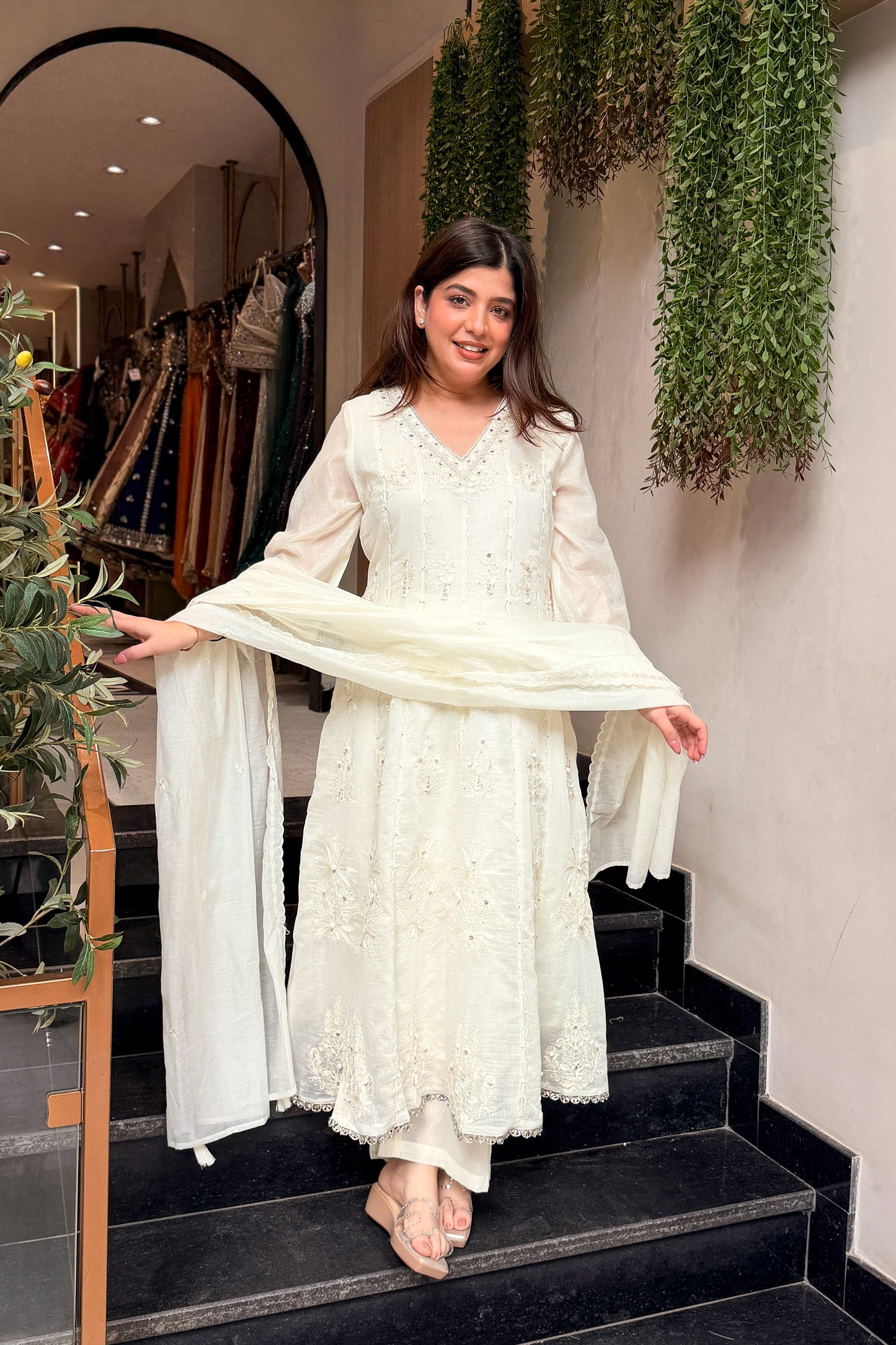 Brishti Embroidered Anarkali Suit Set