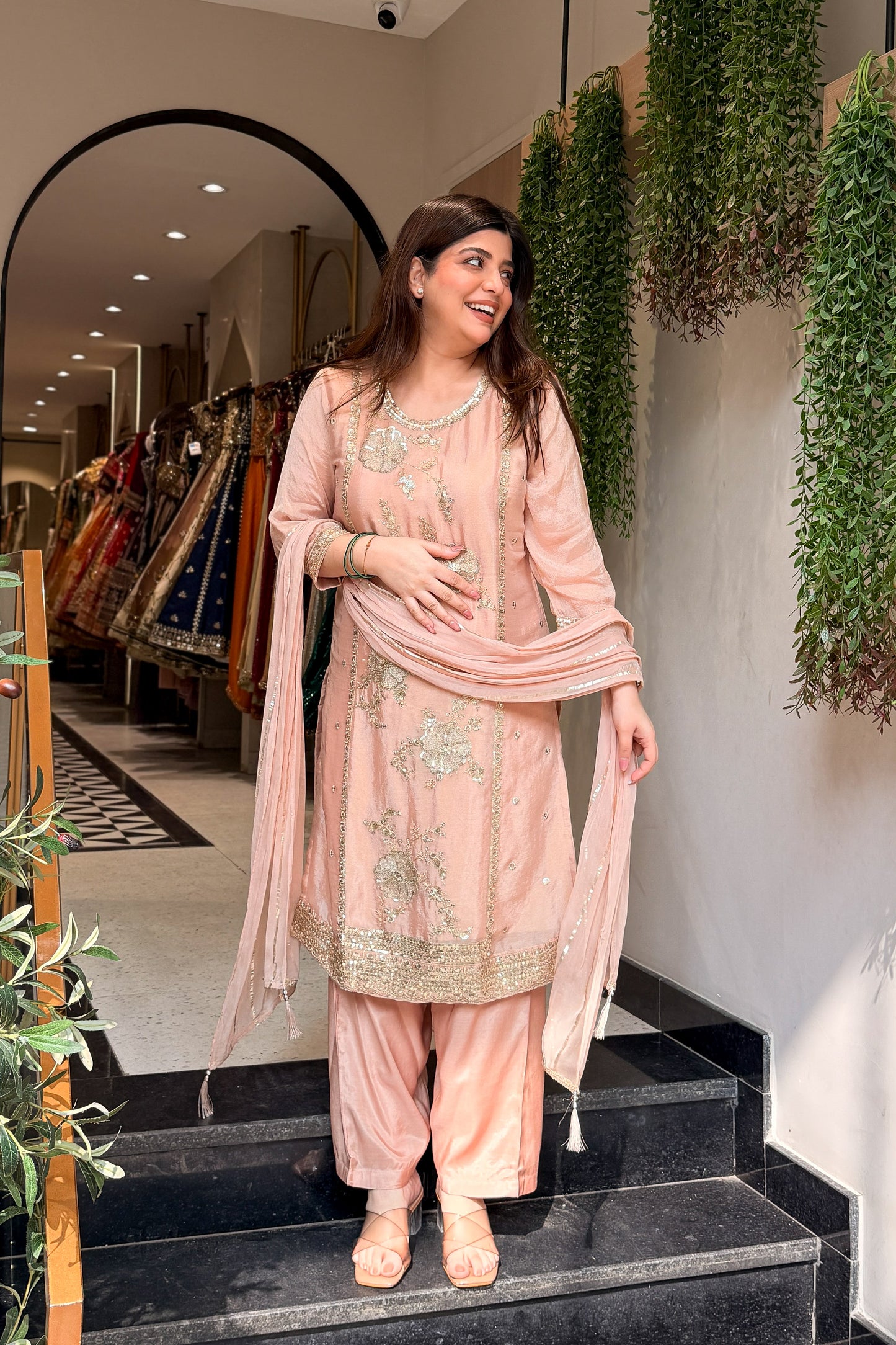 Aavisha Sequin Embroidered Suit Set