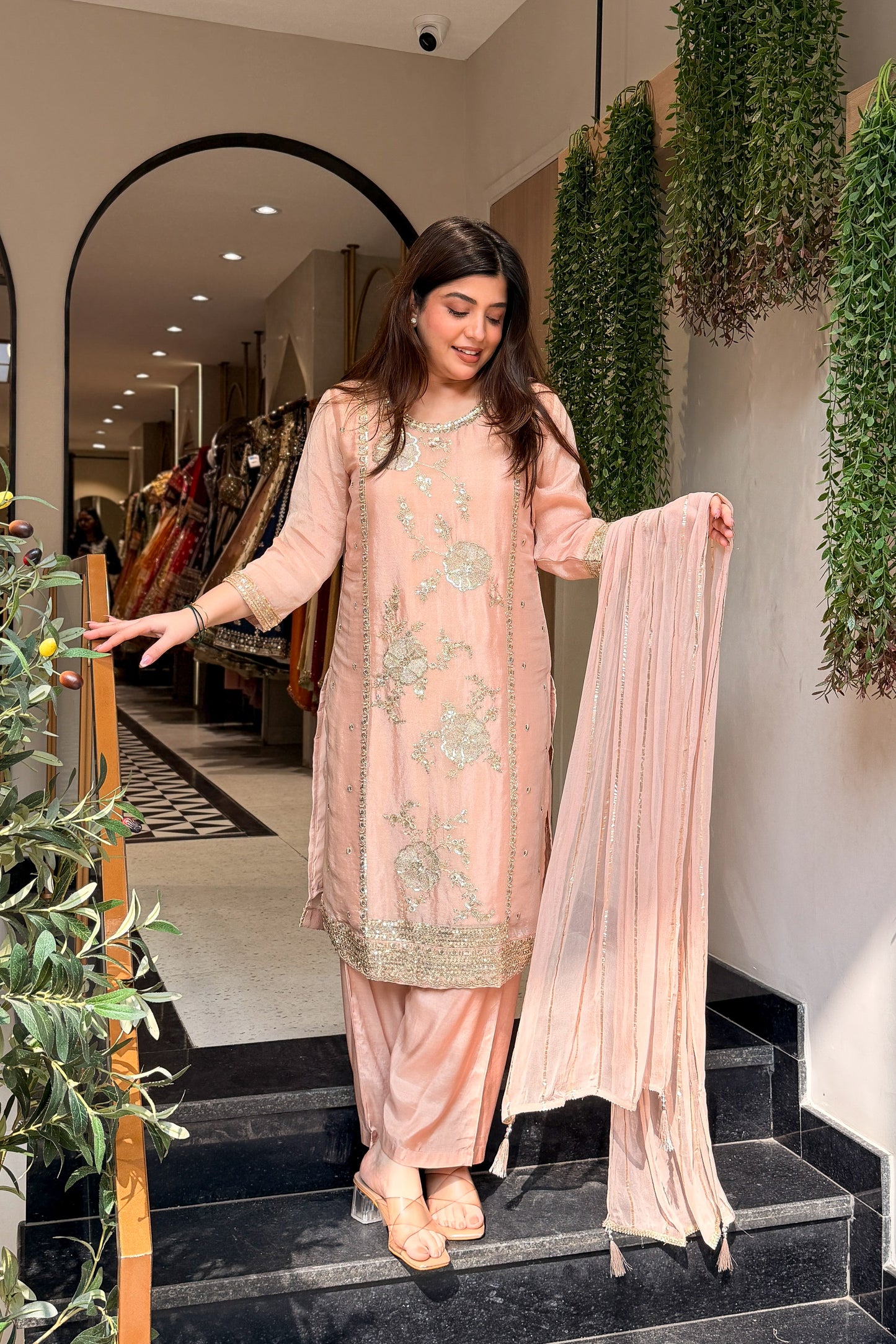 Aavisha Sequin Embroidered Suit Set