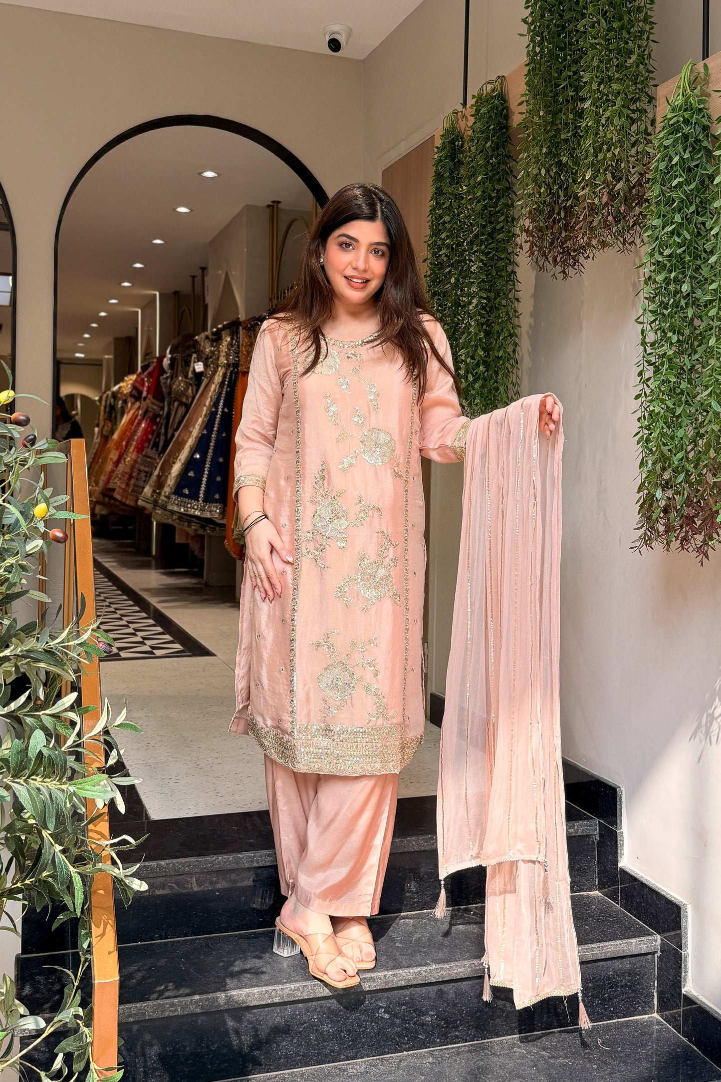 Aavisha Sequin Embroidered Suit Set