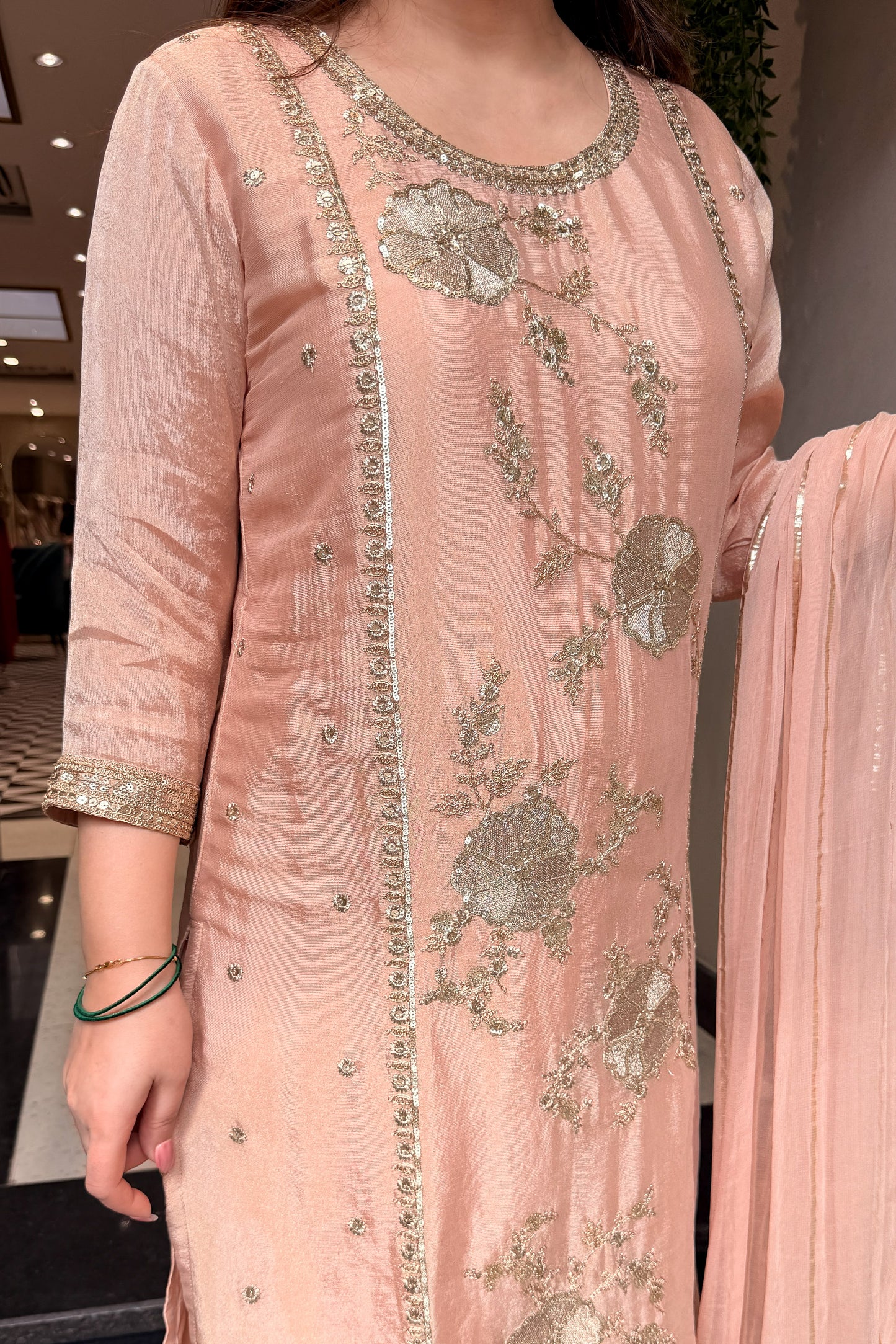 Aavisha Sequin Embroidered Suit Set
