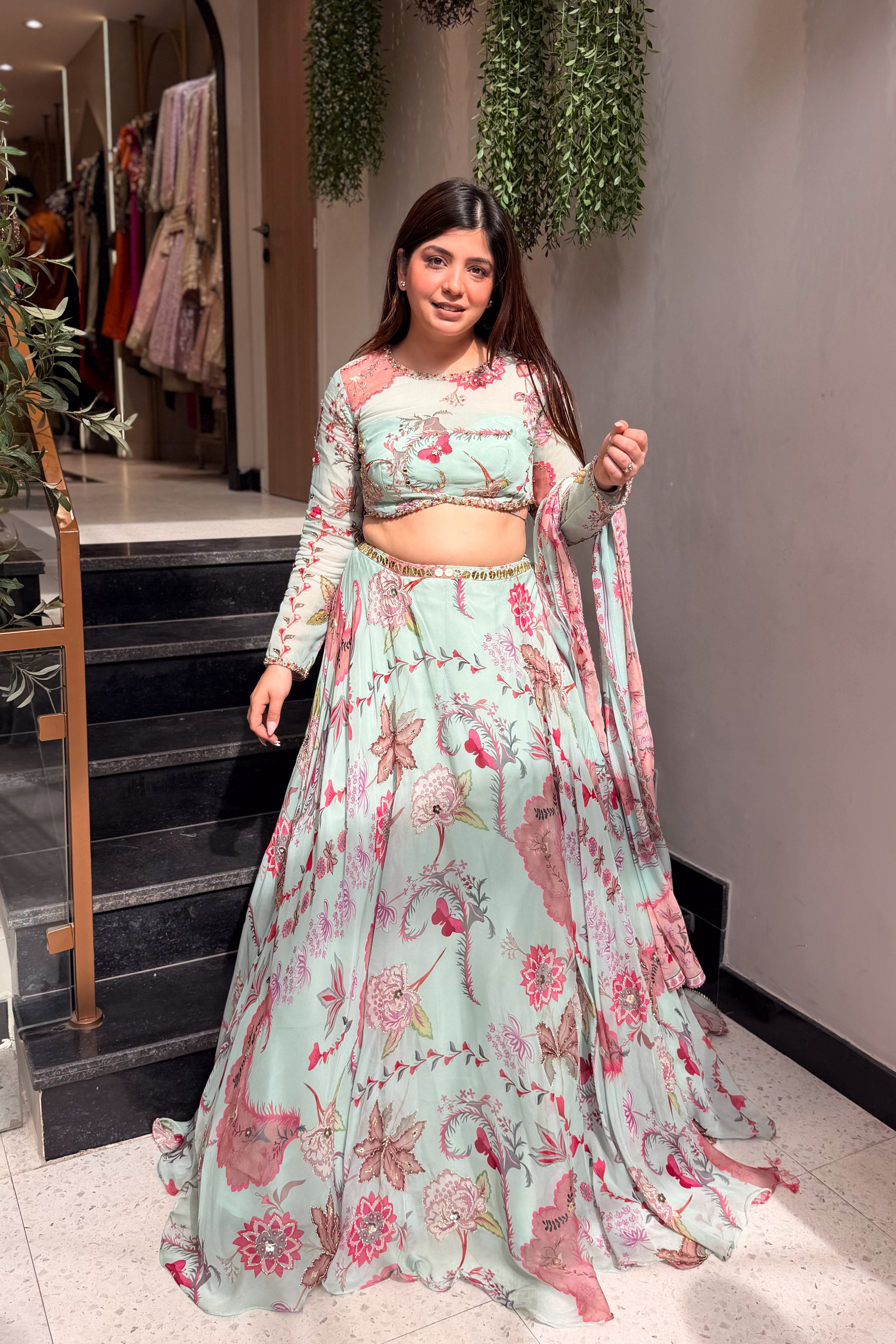 Aarshiya Floral Embroidered Lehenga