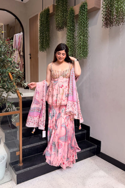 Divija Floral Printed Garara Set