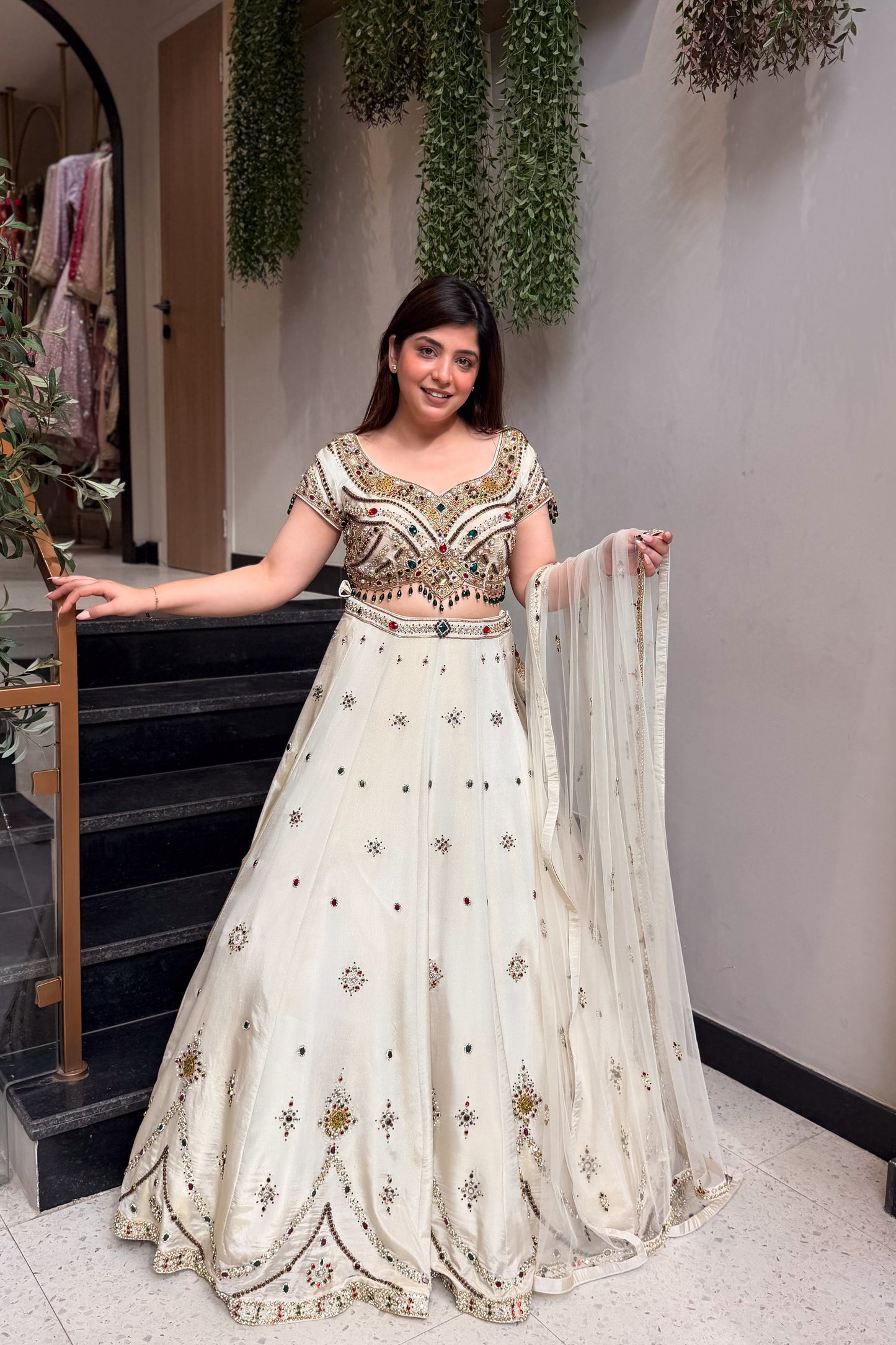 Yalina Hand Embroidered Lehenga