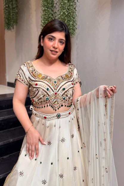 Yalina Hand Embroidered Lehenga