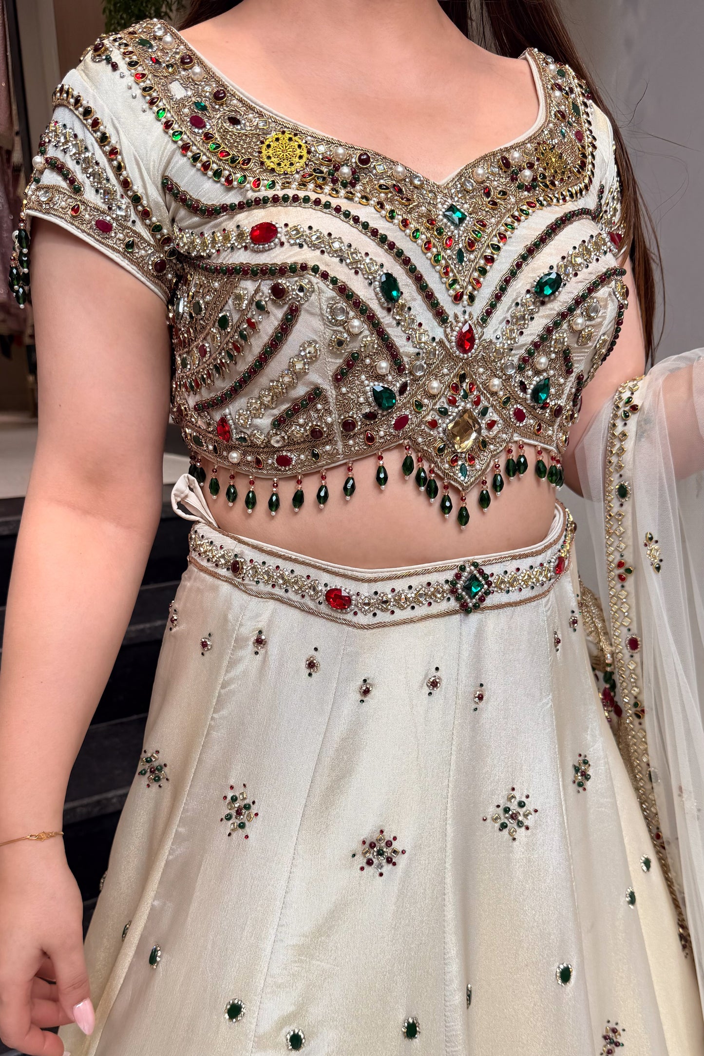 Yalina Hand Embroidered Lehenga