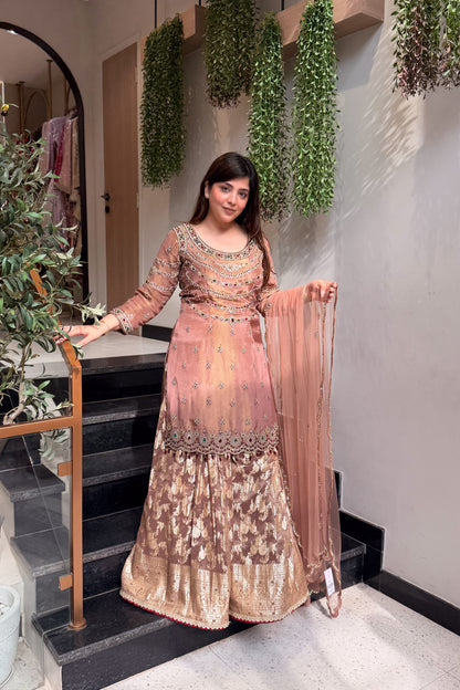 Shukar Hand Embroidered Garara Set