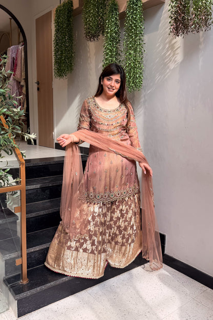 Shukar Hand Embroidered Garara Set