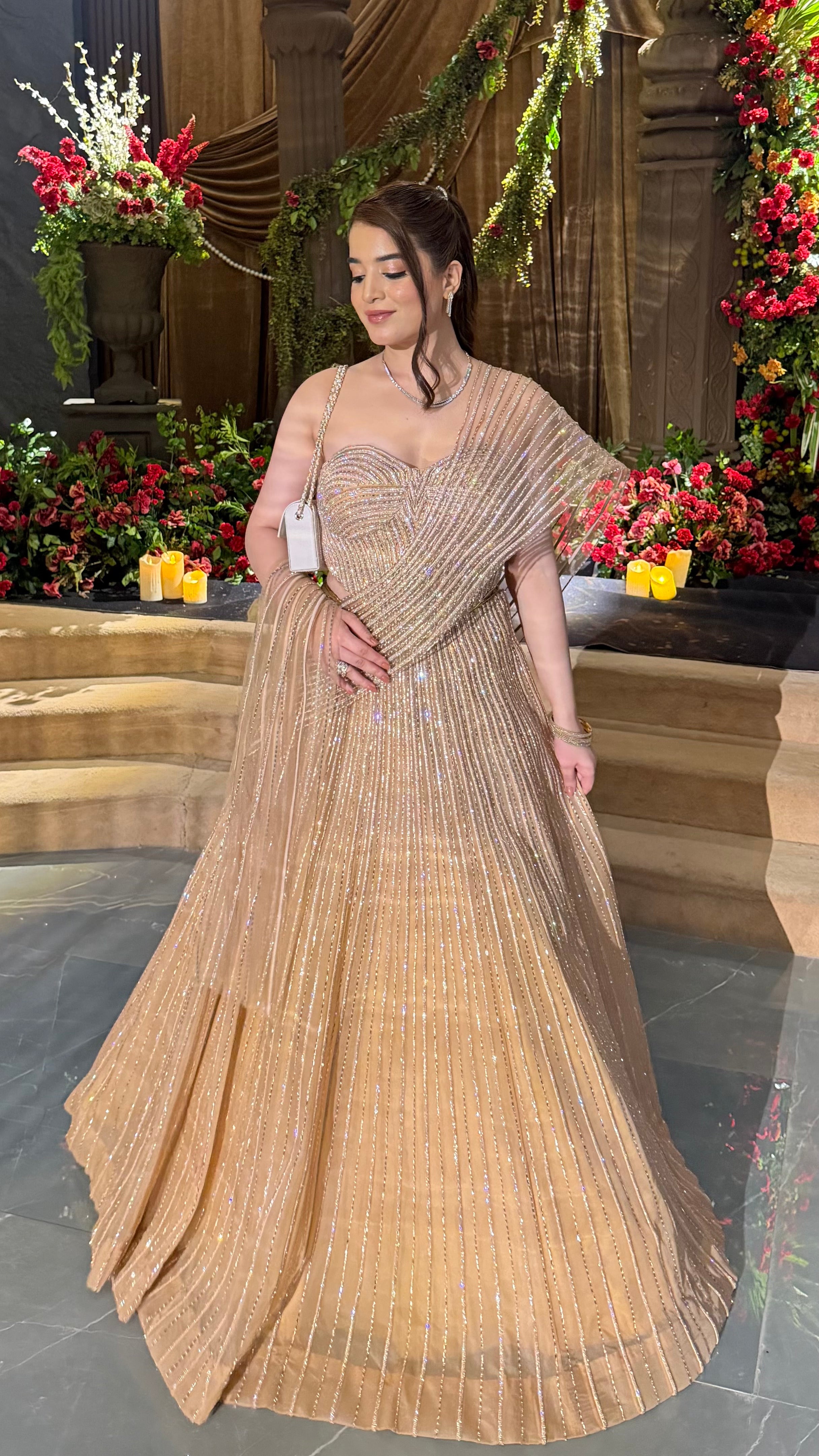 Zivara Crystal Embroidered Lehenga