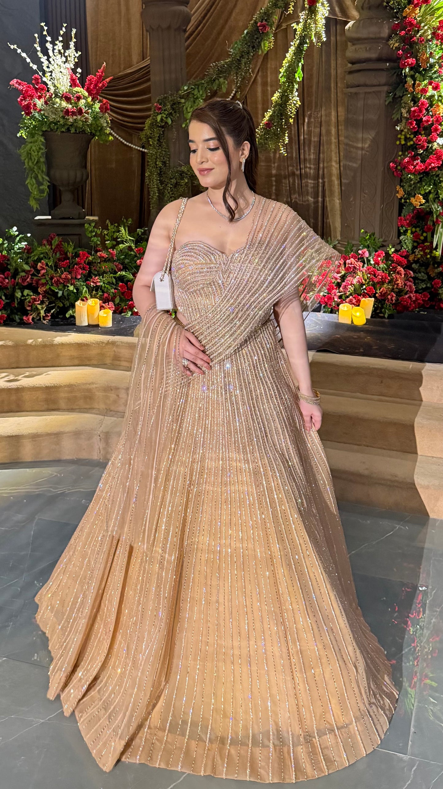 Zivara Crystal Embroidered Lehenga