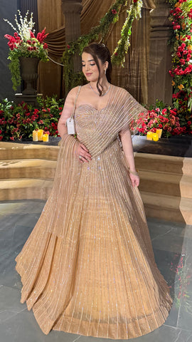 Zivara Crystal Embroidered Lehenga