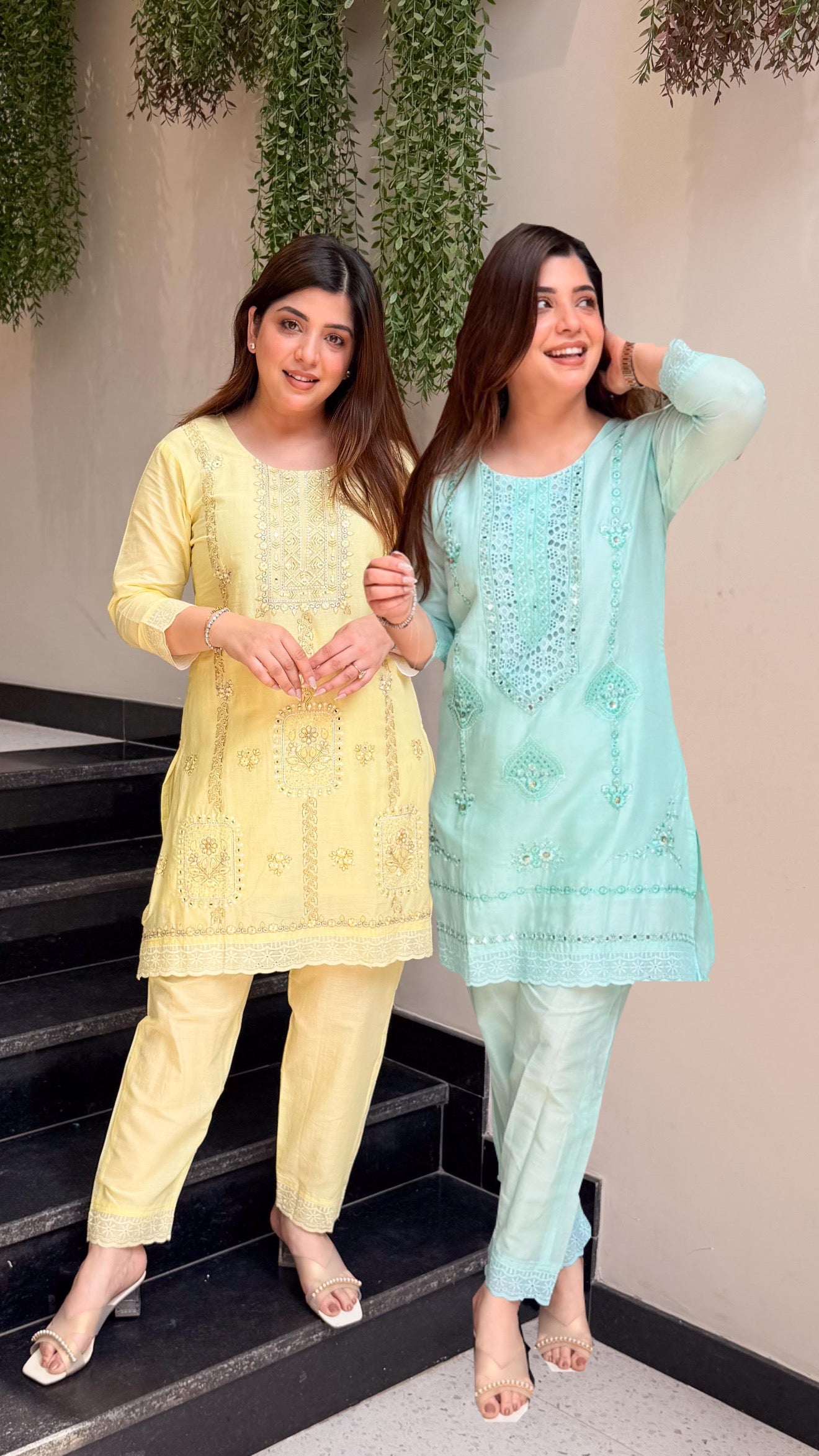 Ziana Embroidered Co ord Set