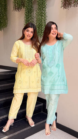 Ziana Embroidered Co ord Set