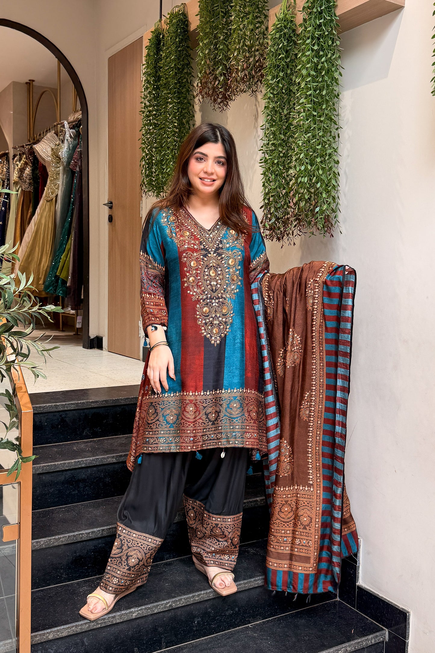 Shree Printed Anarkali Suit Set
