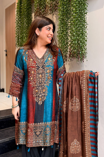 Shree Printed Anarkali Suit Set