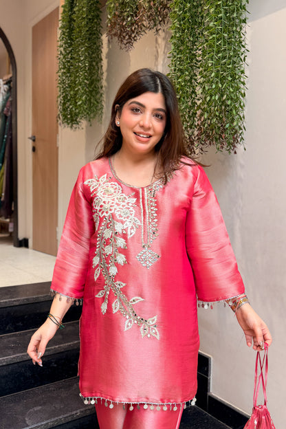 Ravisha Embroidered Co ord Set with Potli