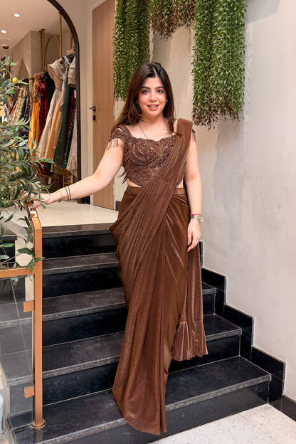 Swarika Hand Embroidered Drape Saree