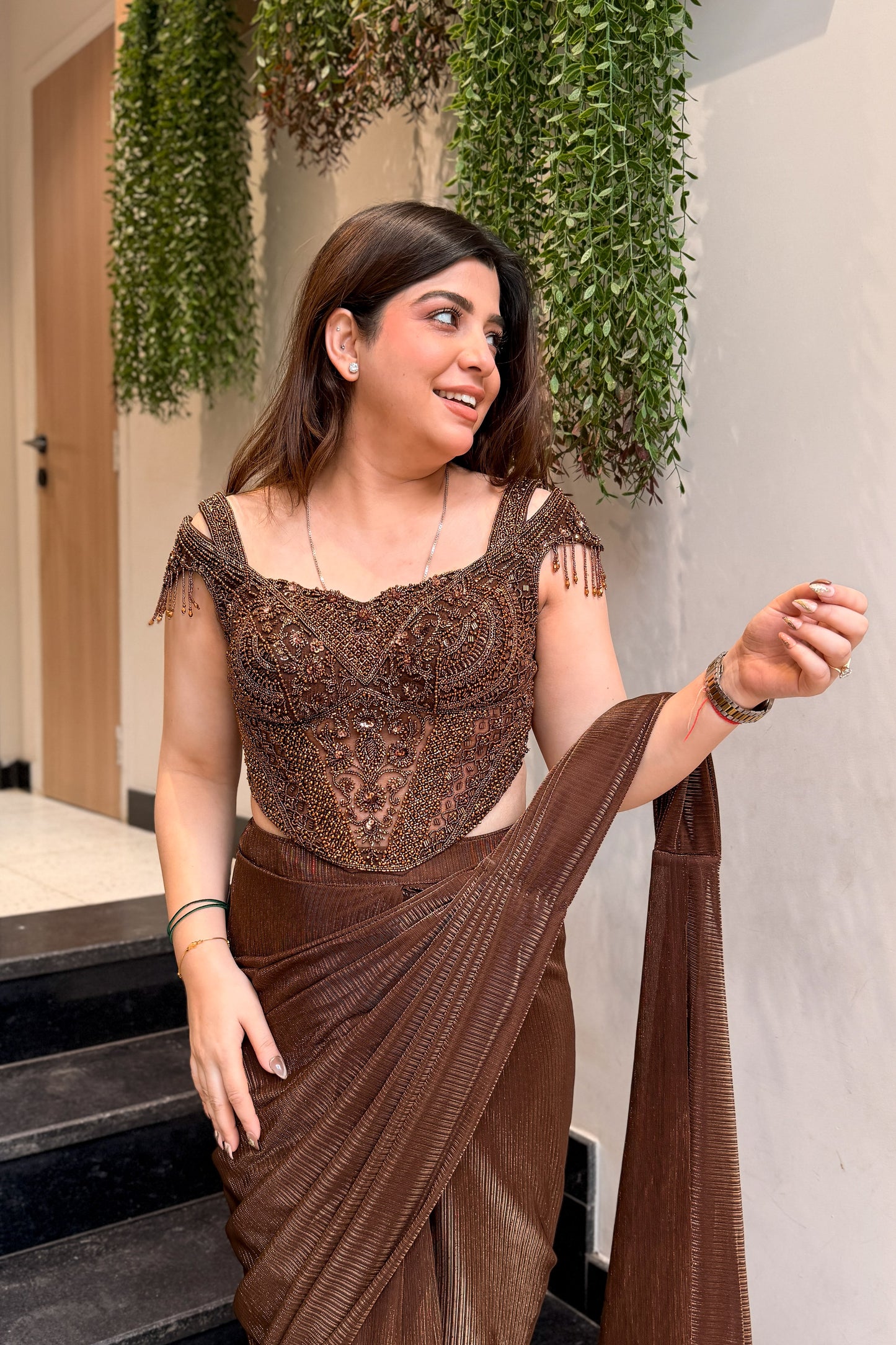 Swarika Hand Embroidered Drape Saree