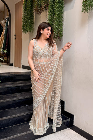 Uditi Hand Embroidered Drape Saree