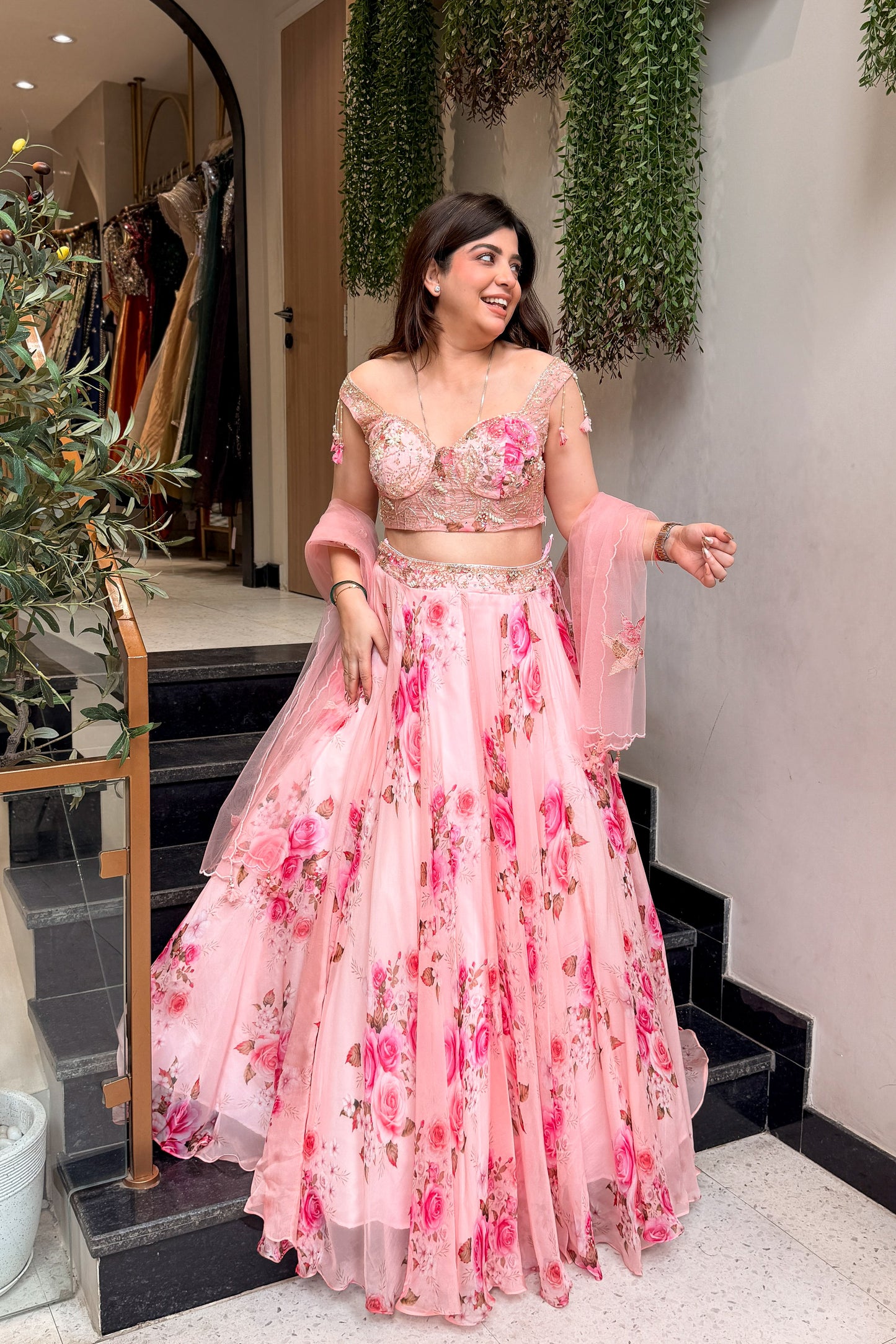 Advisha Floral Hand Embroidered Lehenga