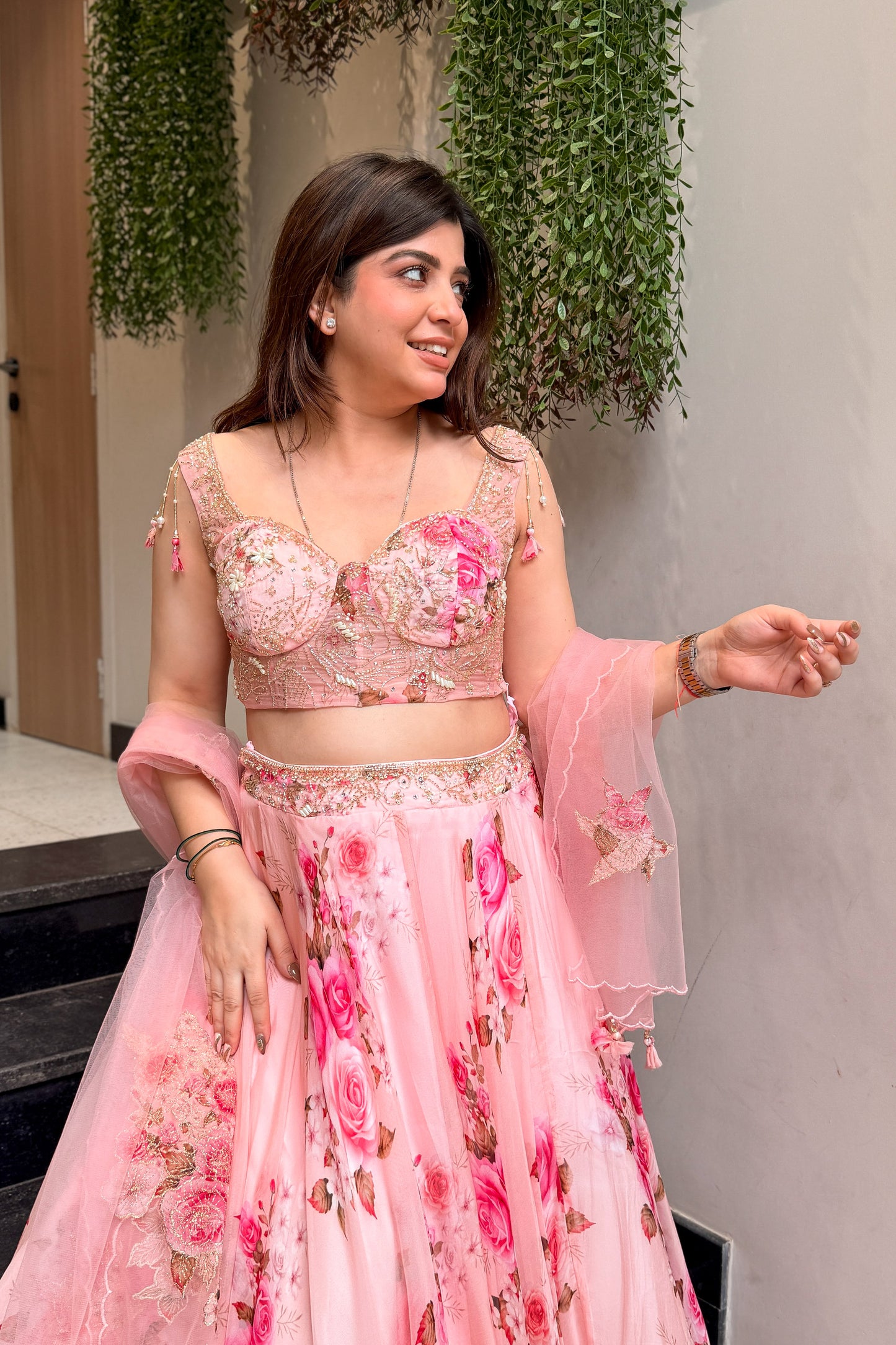 Advisha Floral Hand Embroidered Lehenga