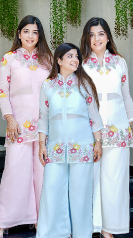 Mahika Floral Detailing Three Piece Set