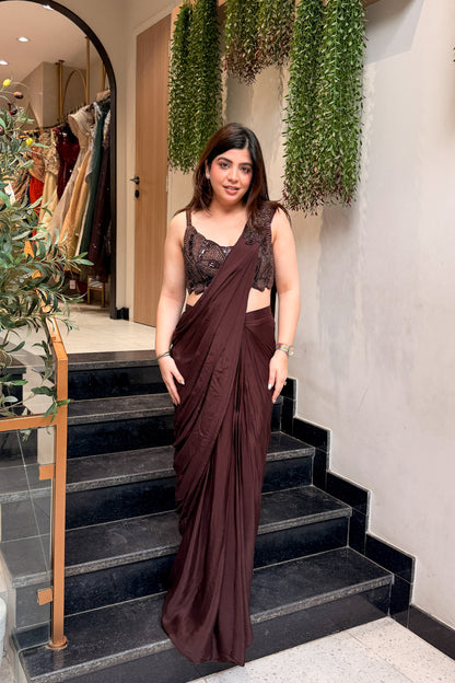 Ruvaya Hand Embroidered Drape Saree