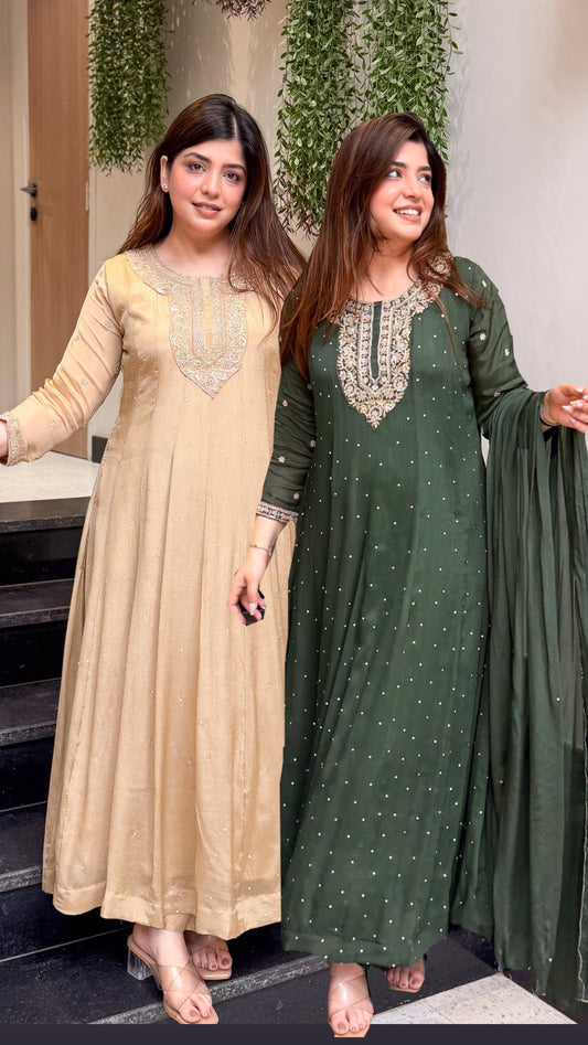 Varaha Embroidered Anarkali Suit Set