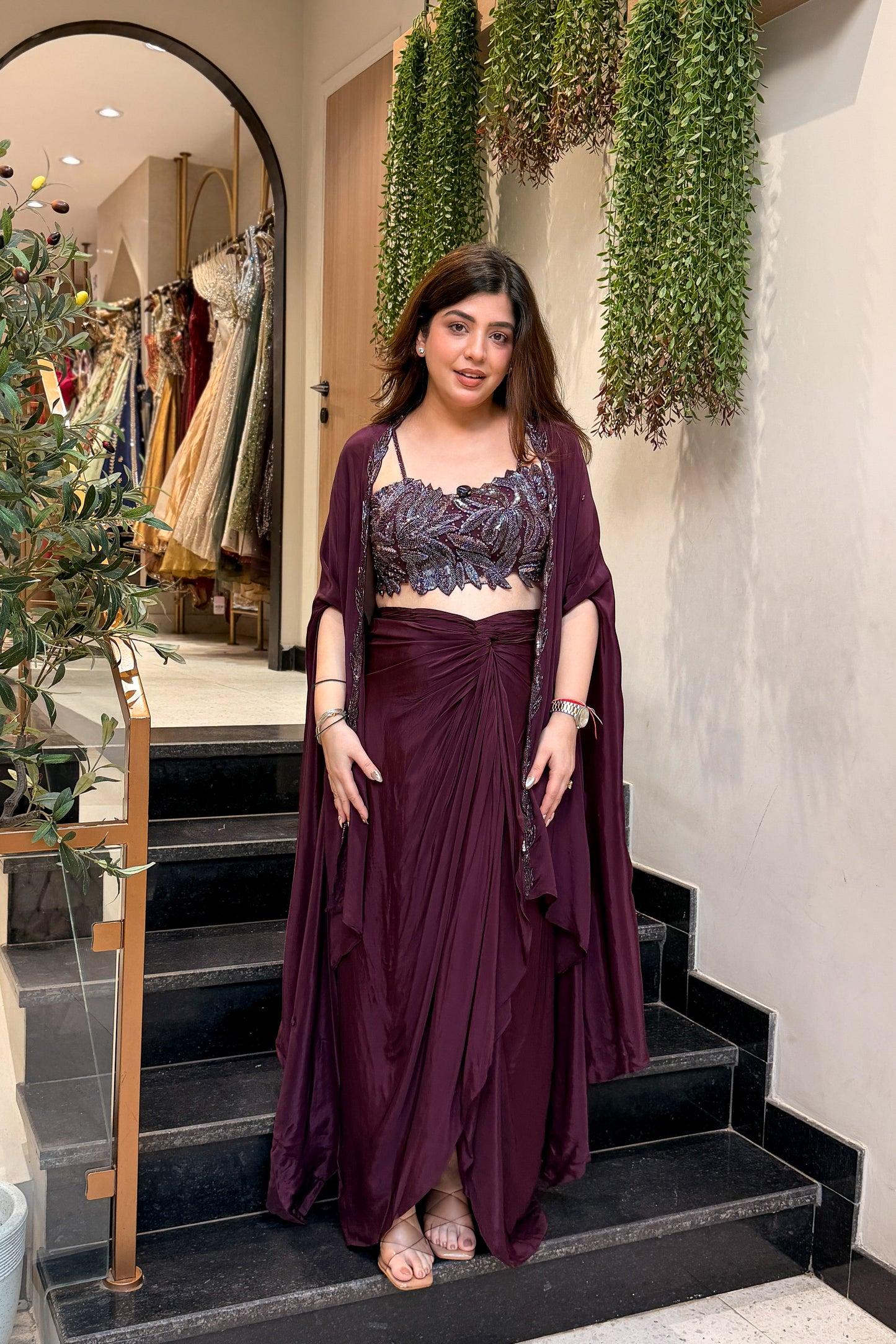 Rishani Hand Embroidered Three Piece Set