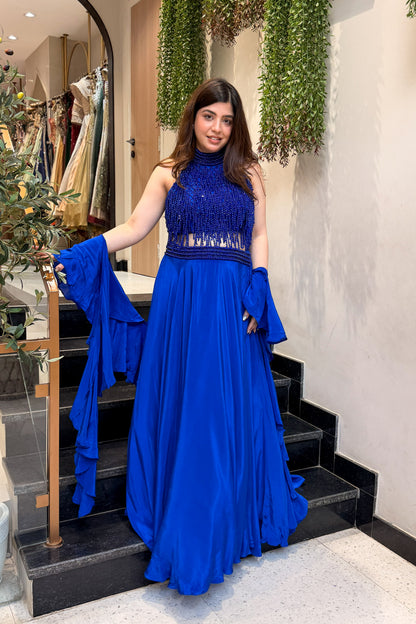 Gargi Beads Detailing Lehnega