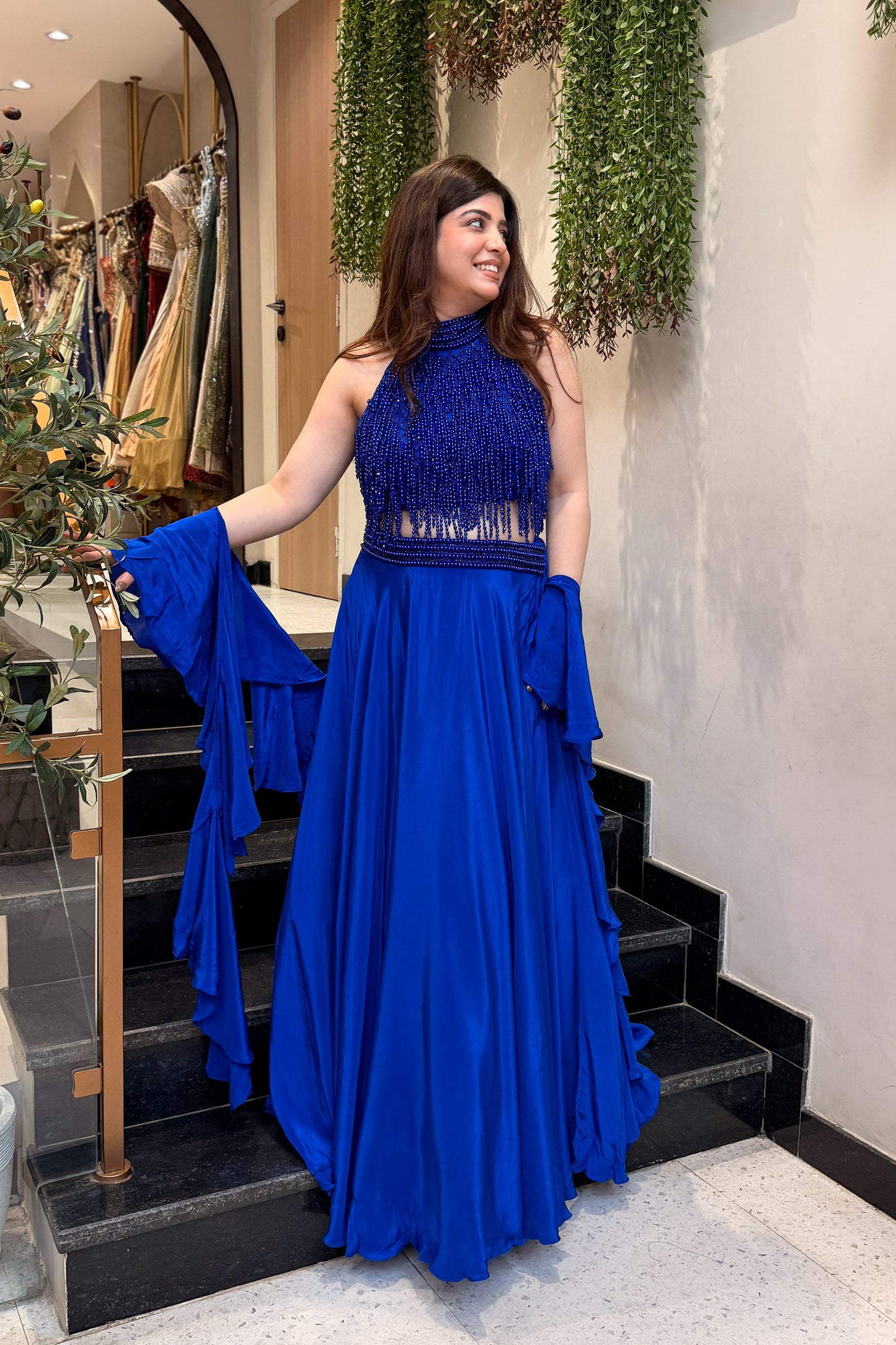 Gargi Beads Detailing Lehnega
