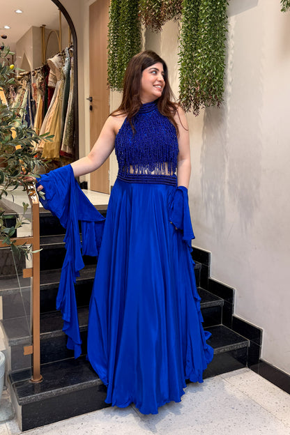 Gargi Beads Detailing Lehnega