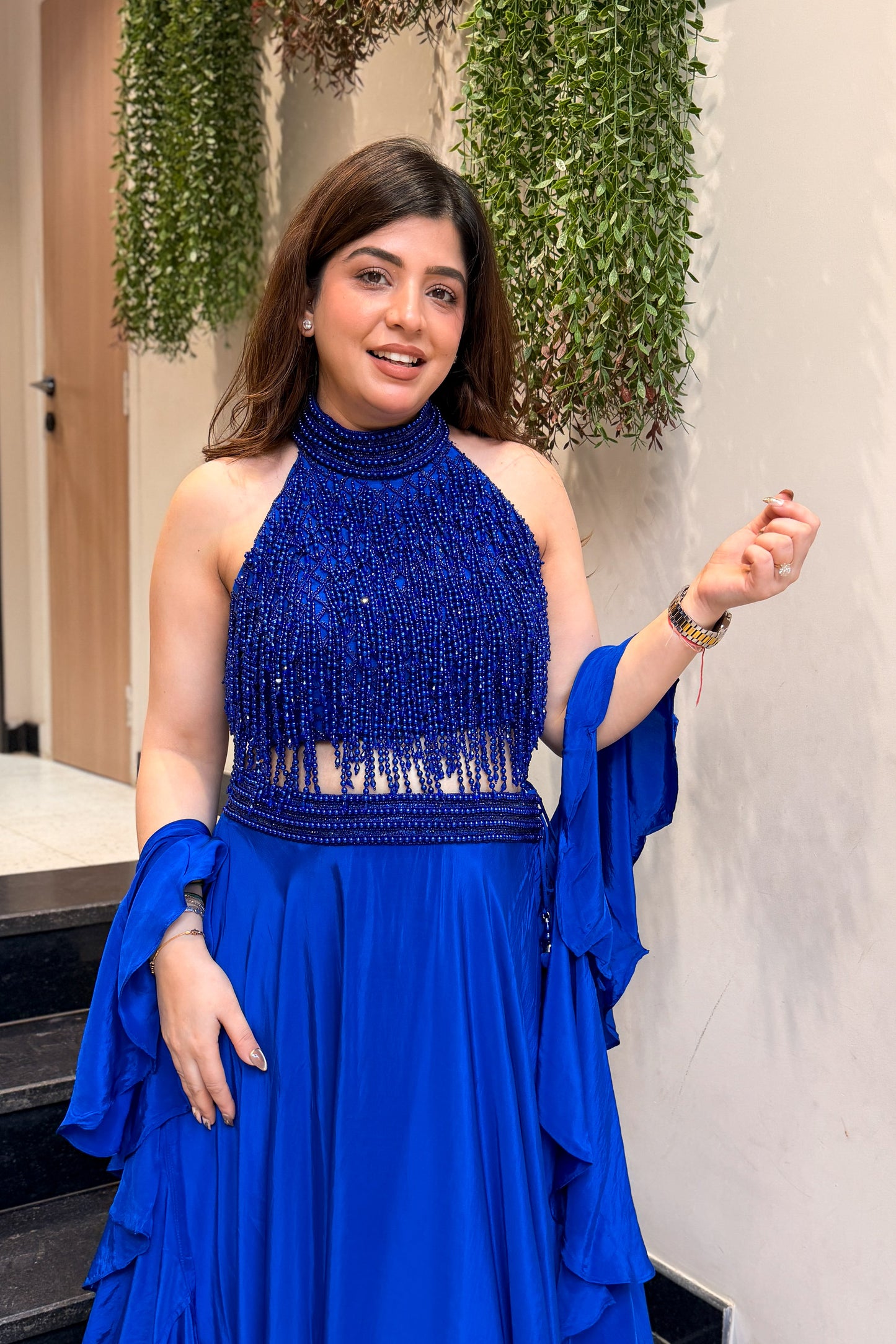 Gargi Beads Detailing Lehnega