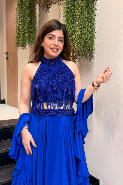 Gargi Beads Detailing Lehnega