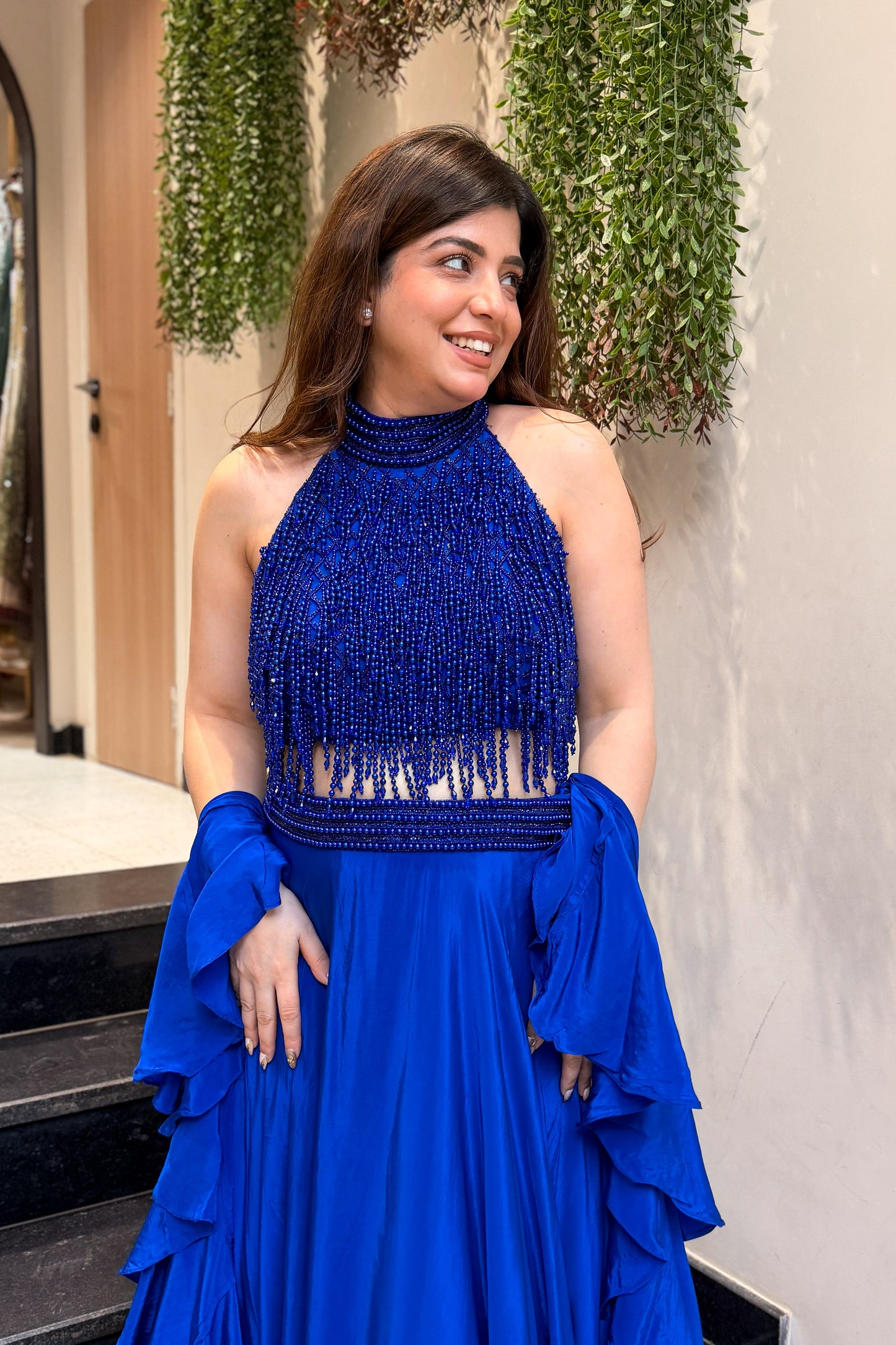 Gargi Beads Detailing Lehnega